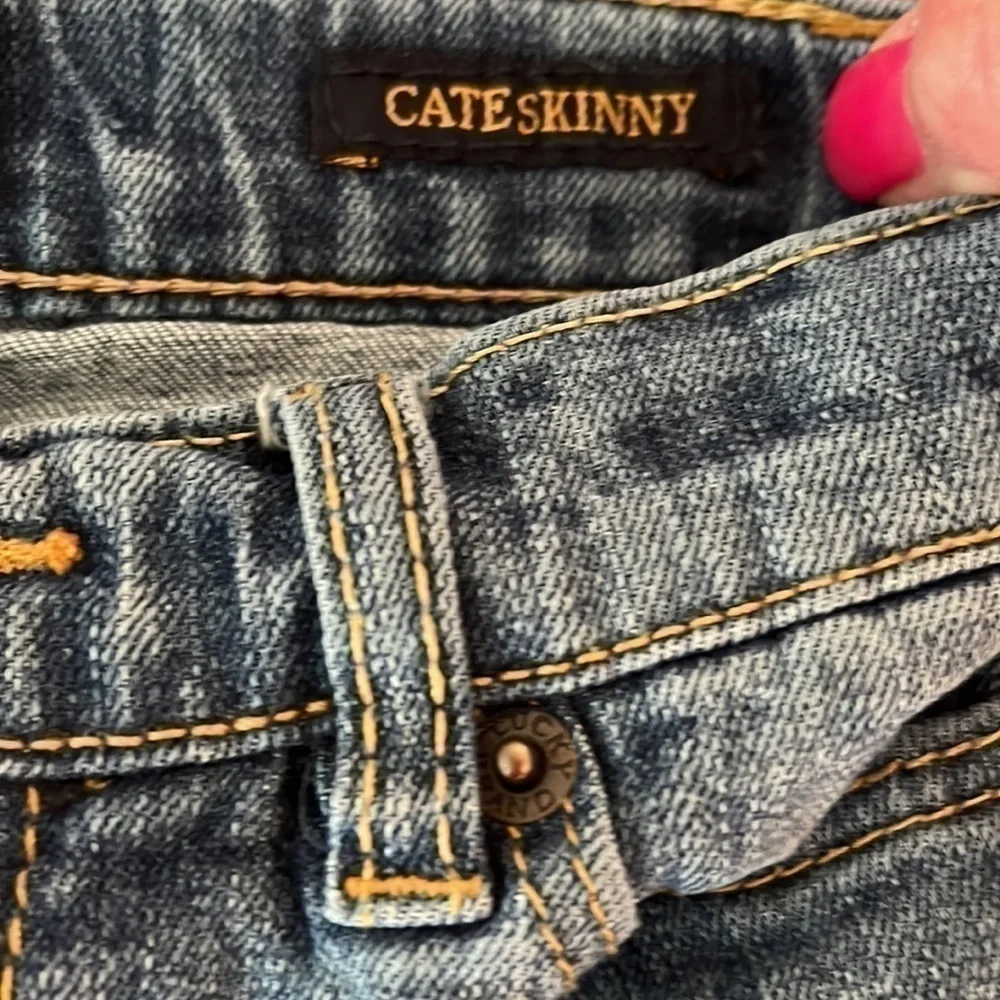 Lucky Brand Girl’s blue jeans with pockets and elastic waistband size 6X EUC